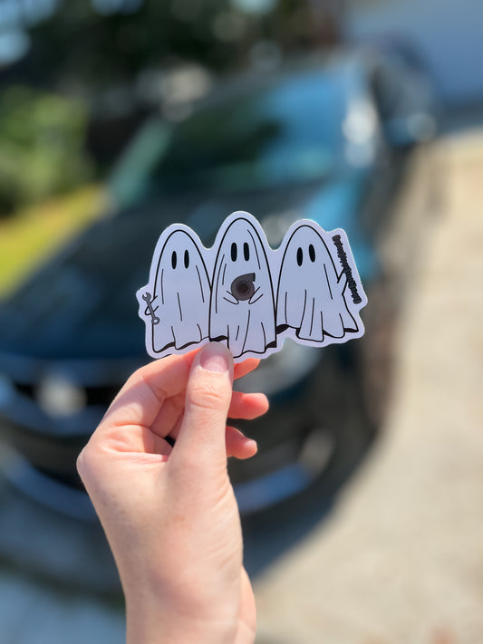 Ghosts & Car Parts Sticker