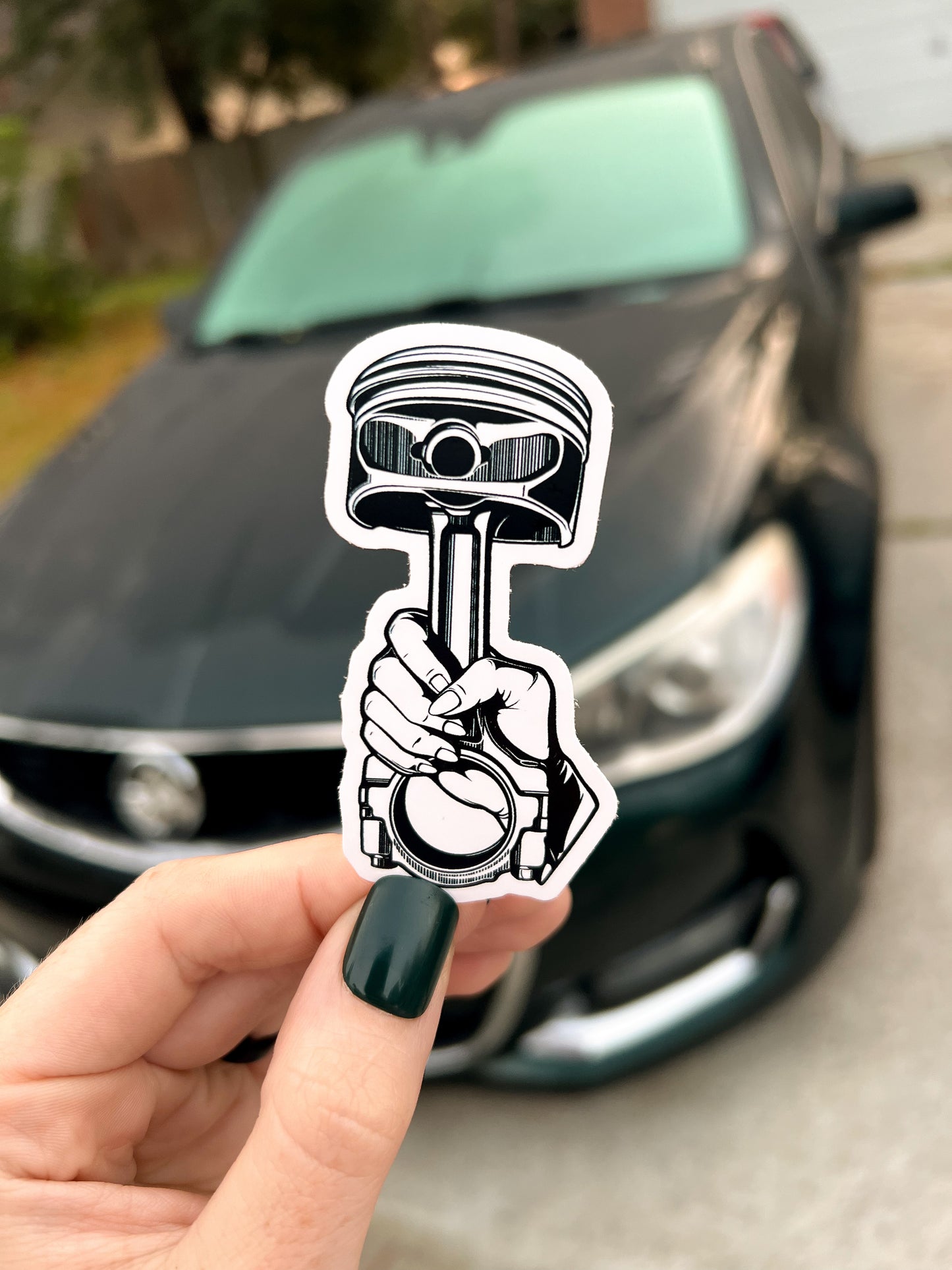 Connecting rod, piston & hand sticker